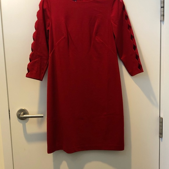 Talbots Red Shift Dress - Picture 2 of 4